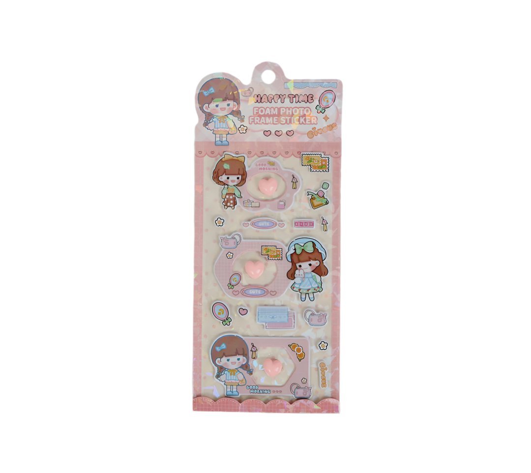 Sweetheart Girl Fun Mixed Stickers – 3D Foam Cute Design 2
