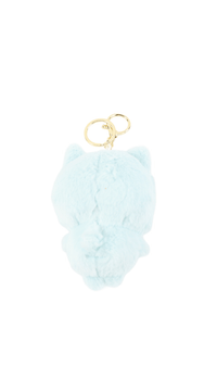 Blue plush pajama character with gold key ring