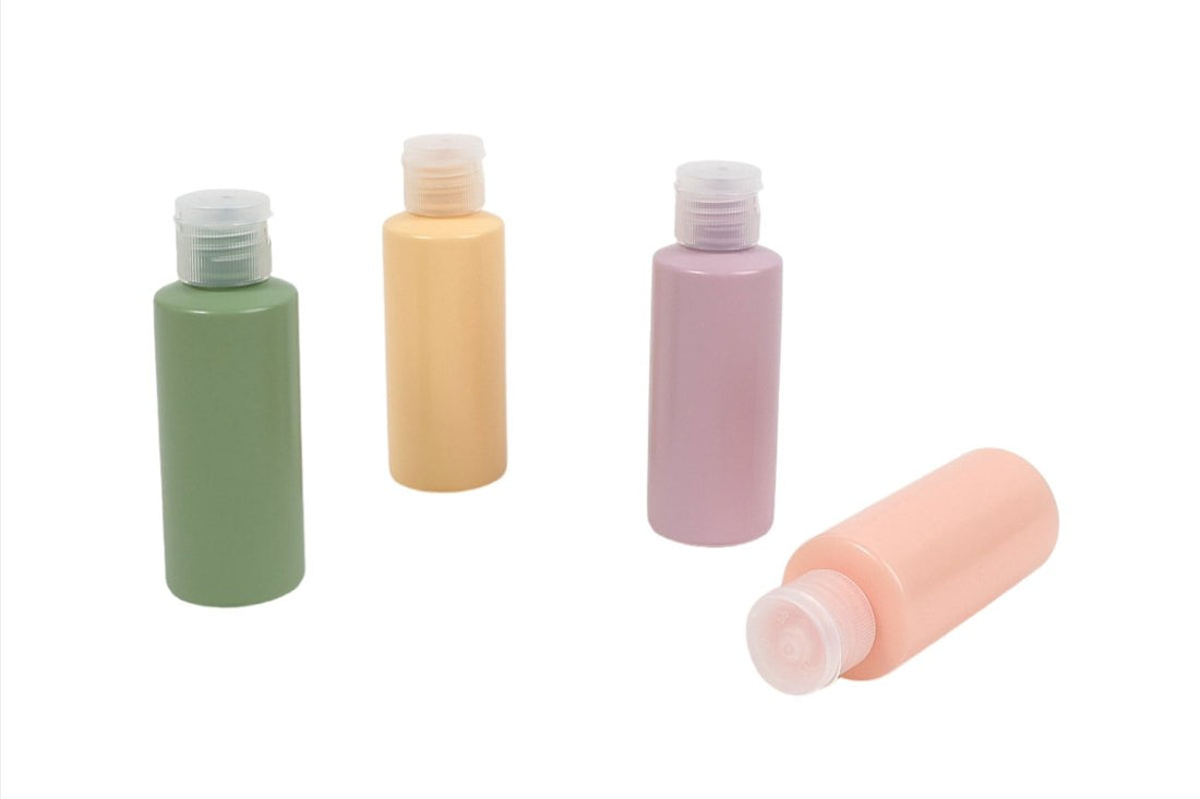 4 Pcs Pastel Travel Bottles Set - MIDI
