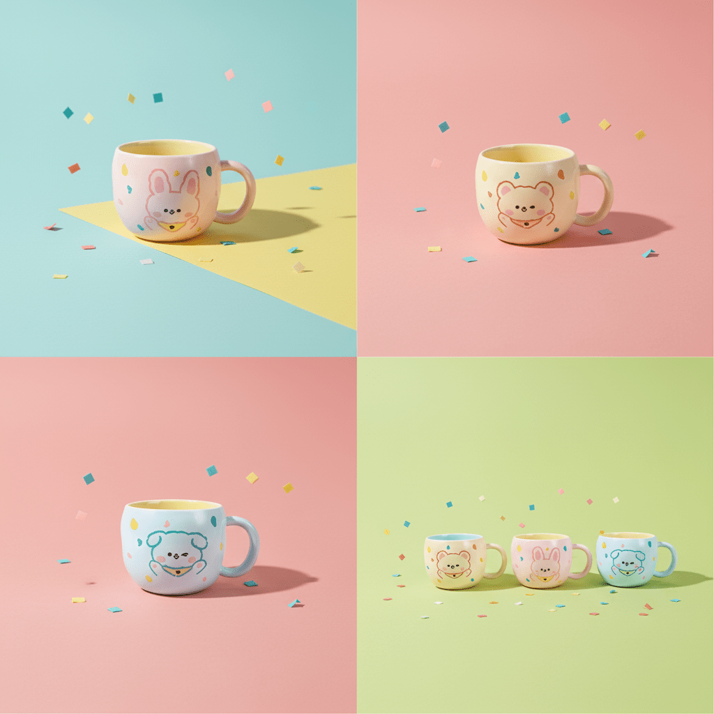 400ml Cute Bear Ceramic Cup/Mixed" - MIDI