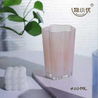 420ml Pink Glass - Elegant Design - MIDI