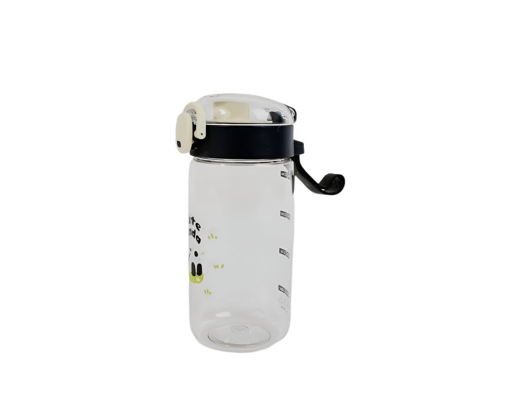 450ml Cute Panda Plastic Water Bottle with Snap Lid 3