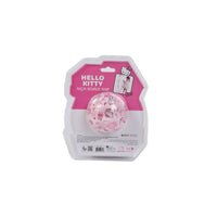 Hello Kitty high bounce ball in blister packaging, pink translucent ball with prints