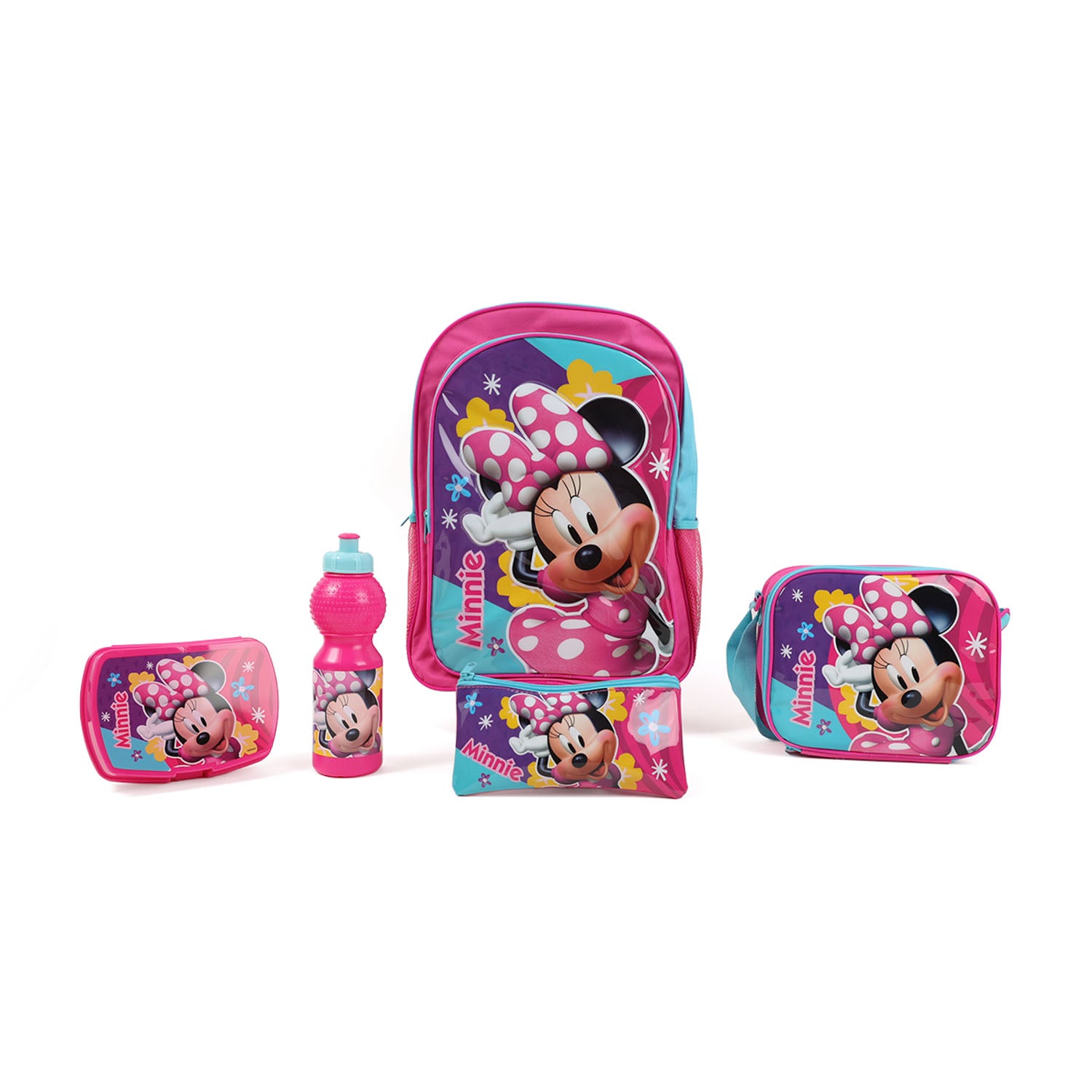 4- Disney Minnie Mouse 5-Piece School Set