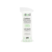 Cotton rounds package, 100% cotton, soft and gentle, 100 pieces