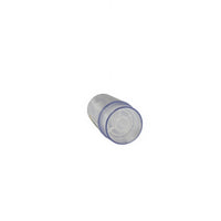 50ml vacuum pump bottle base, transparent cap and blue ring detail