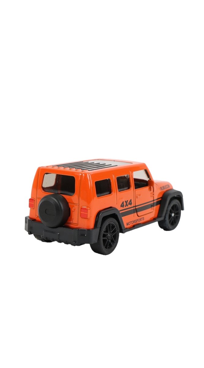 Red and black 4x4 off-road buggy toy truck, front-left view