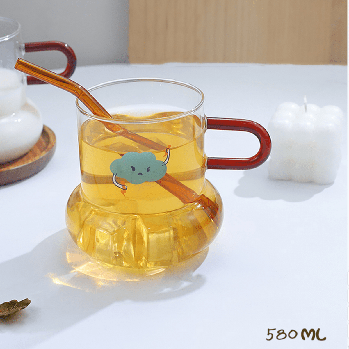 580ml Cute Glass Mugs - MIDI