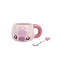 Stitch Big Belly Cup Powder,Gift box with spoon