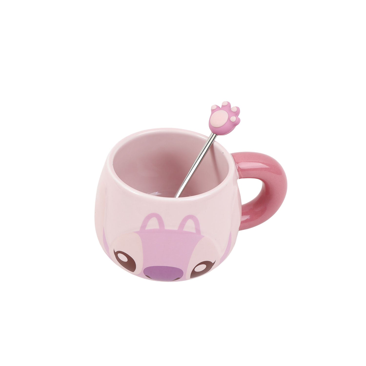 Stitch Big Belly Cup Powder,Gift box with spoon