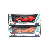 Red and orange RC sports car boxes shown stacked together