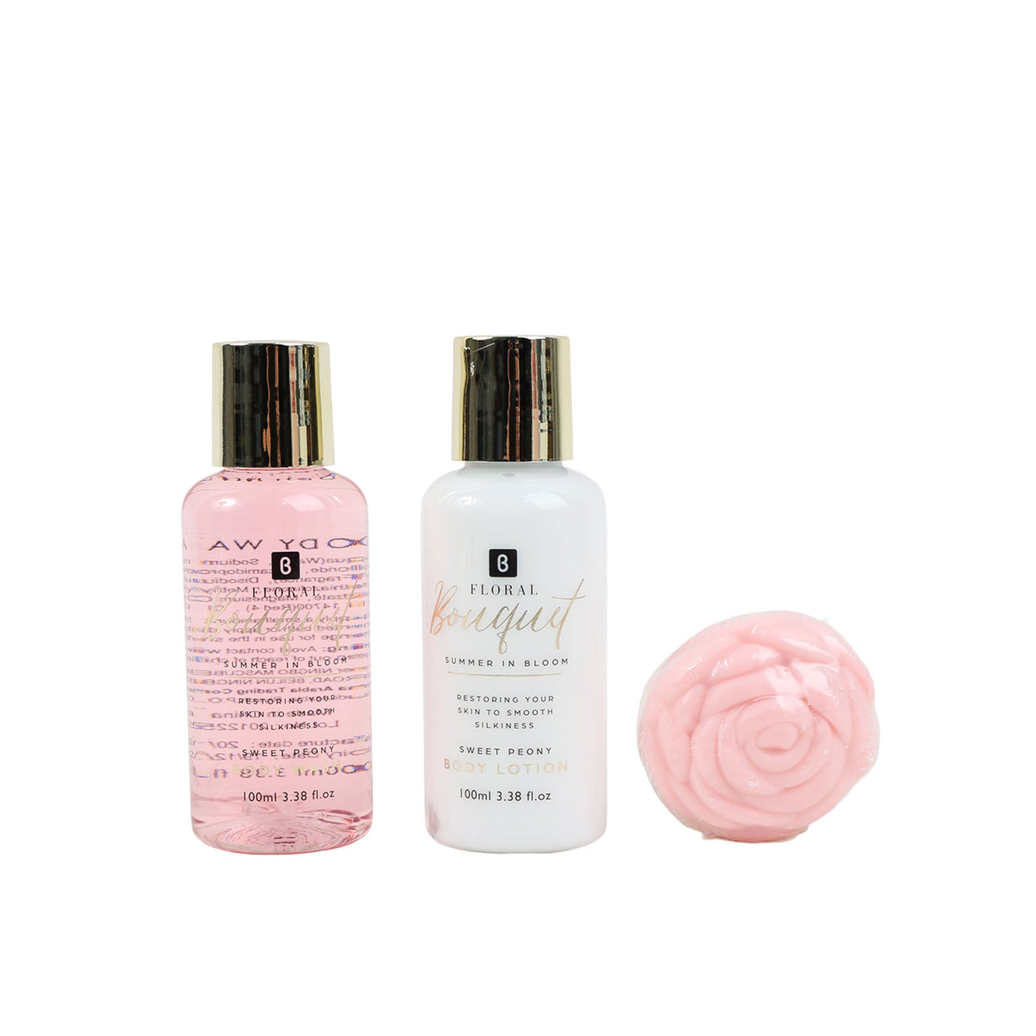 100ml body wash100ml body lotion 50g rose soap