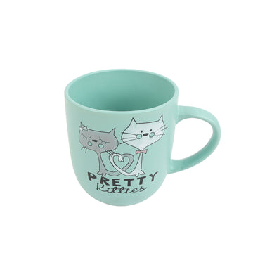 Ceramic cup with Pretty Kitties design