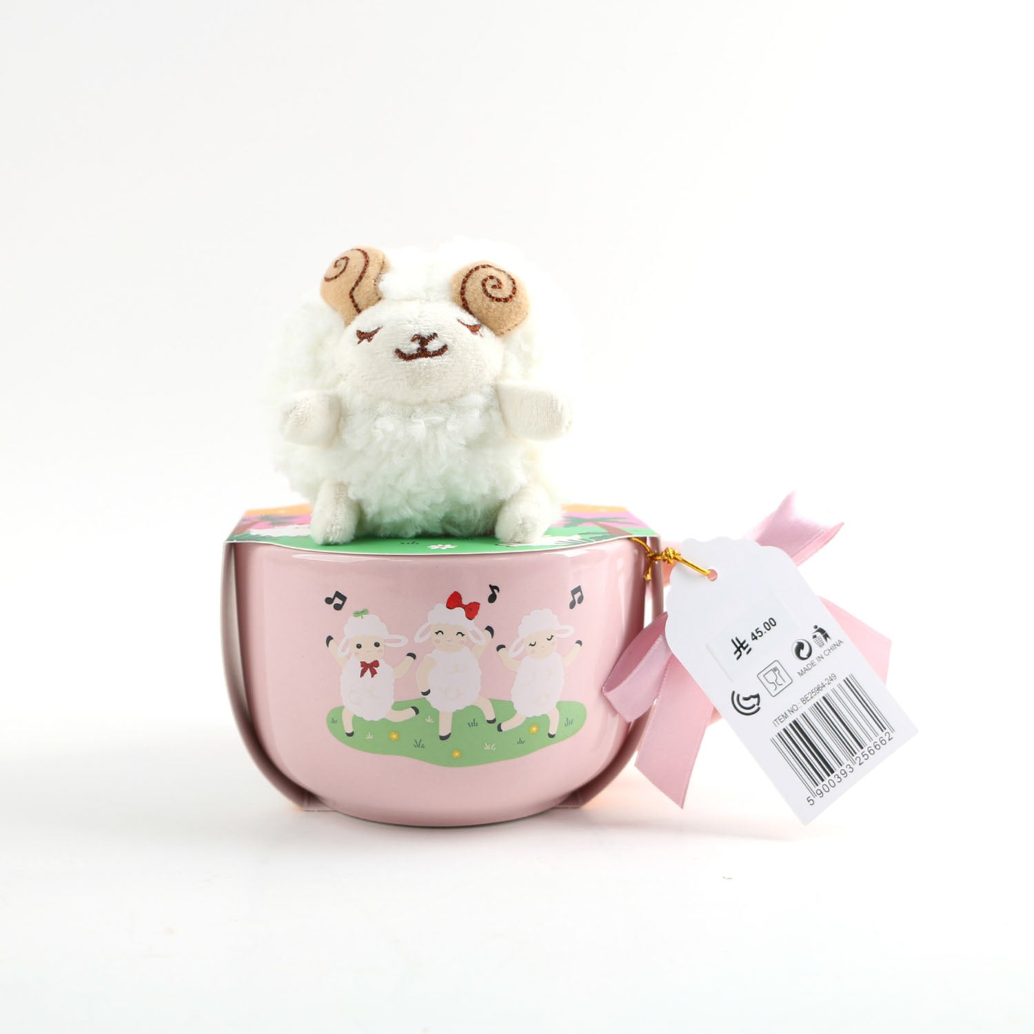 set contains:-1pc ceramic mug,- 1pc lamb plush