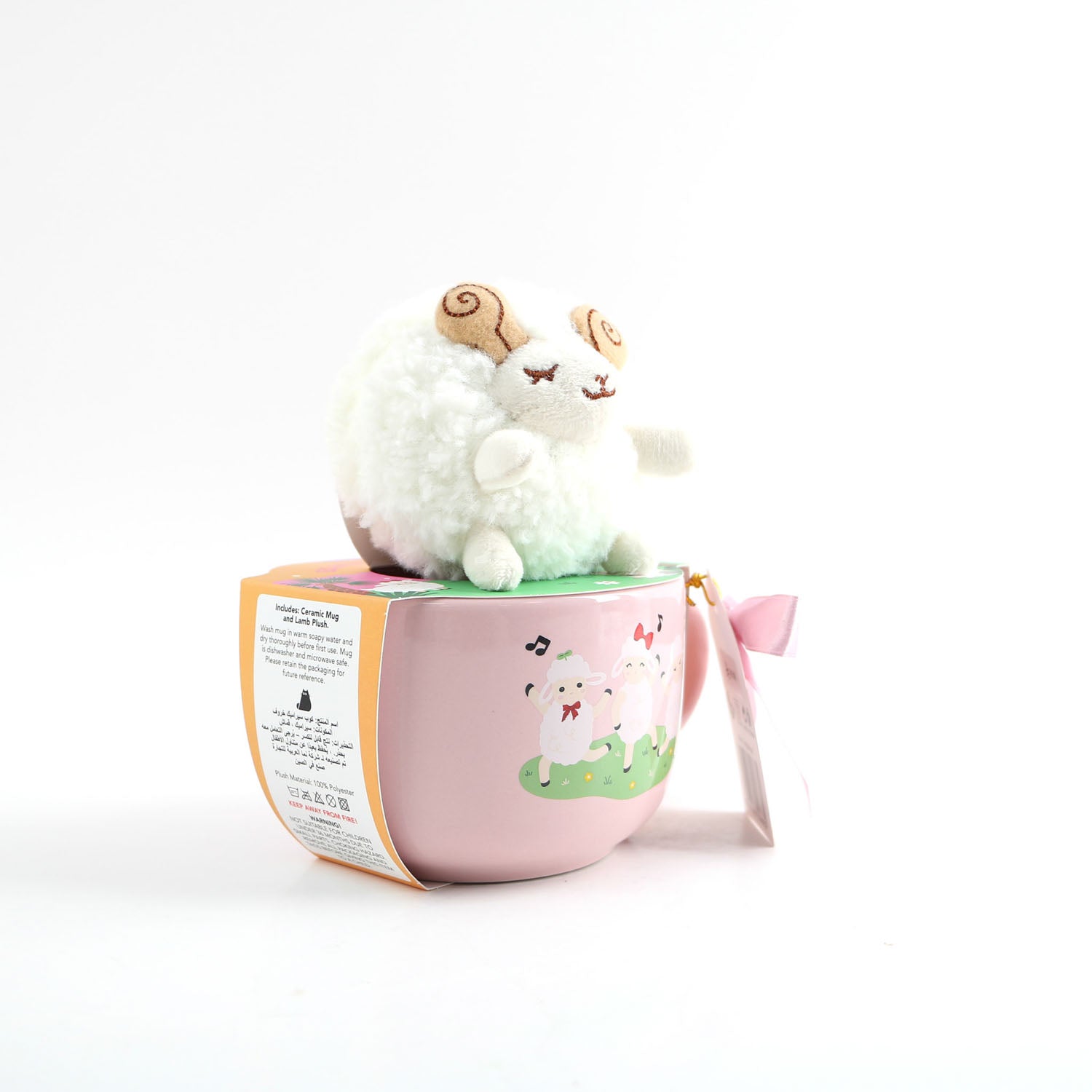 set contains:-1pc ceramic mug,- 1pc lamb plush