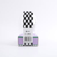 Character double-wall glass cup in clear sleeve, box back with barcode label