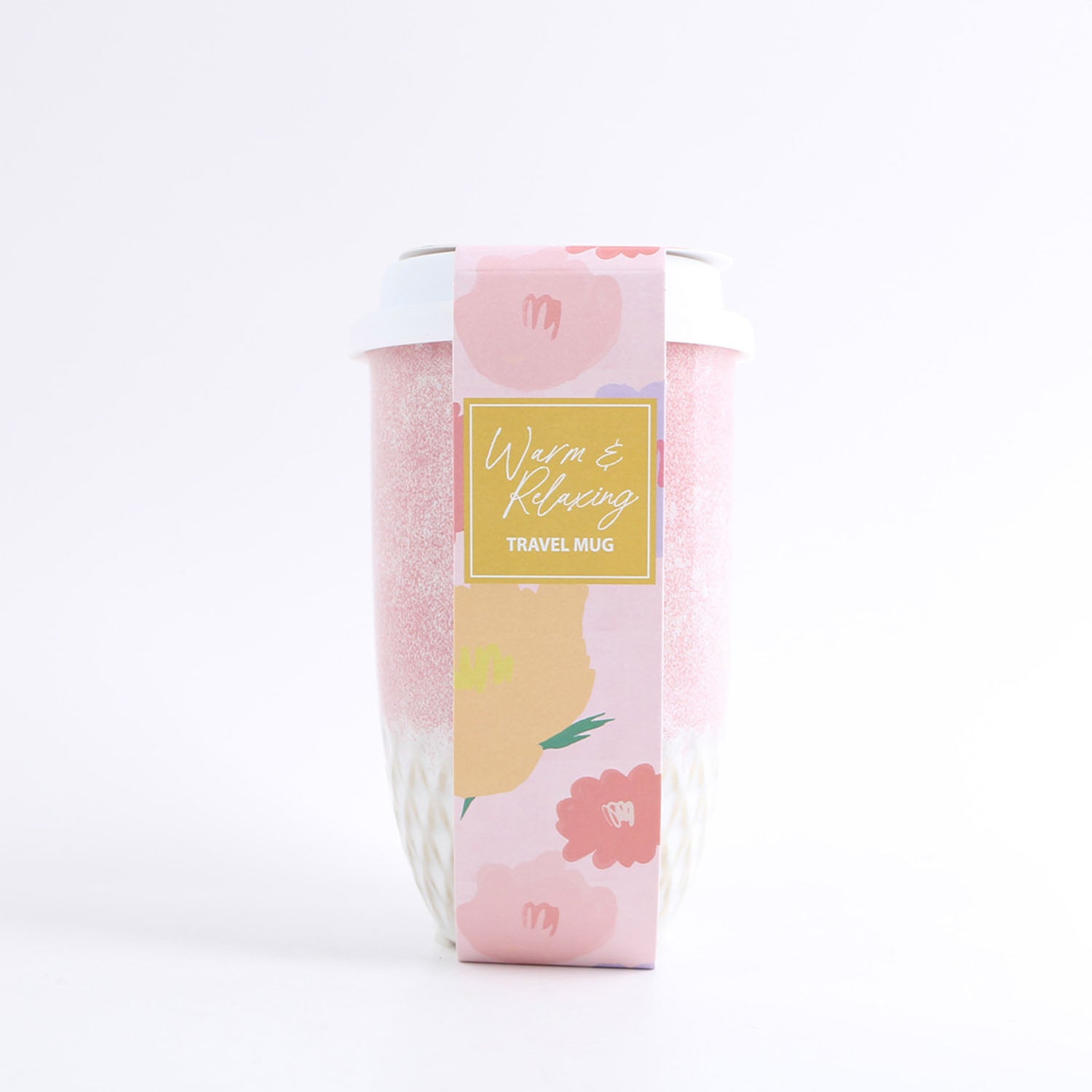 1pc travel mug with lid-printed card wrap