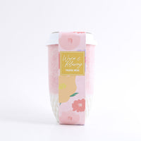 1pc travel mug with lid-printed card wrap