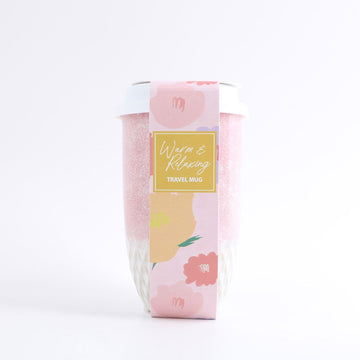 1pc travel mug with lid-printed card wrap
