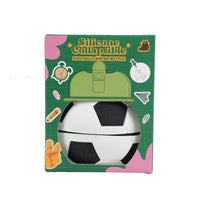 Soccer ball-shaped silicone collapsible water bottle box