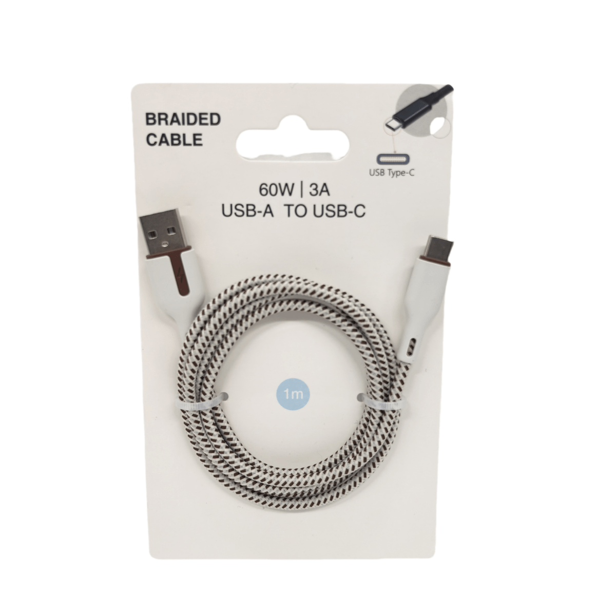 60W Braided USB - C Cable - 1m - MIDI