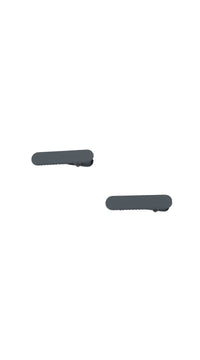 Black hair clips with anti-slip grip, two clips with textured ridges