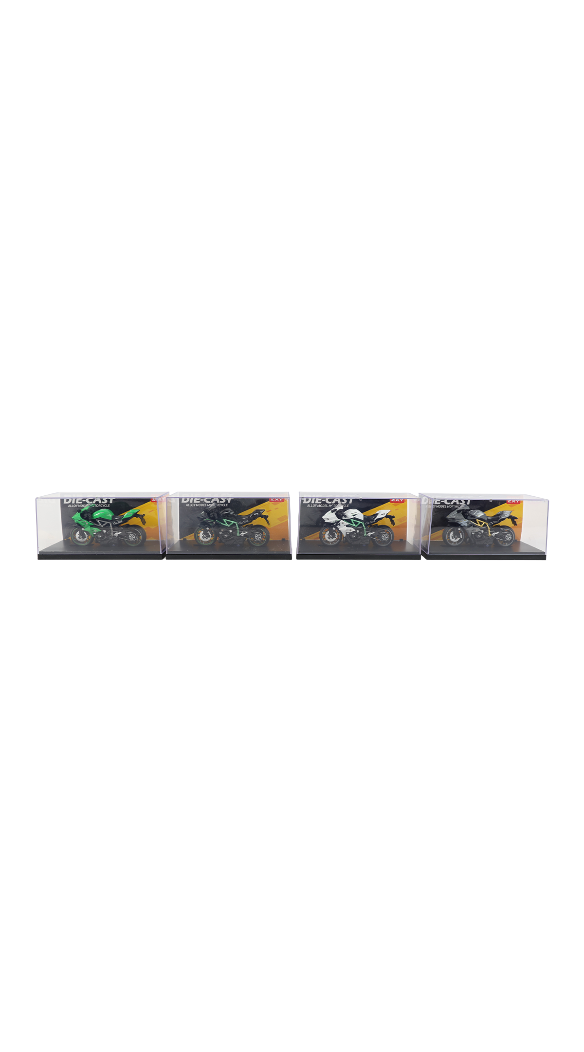 1:14 Kawasaki alloy pull-back motorcycle