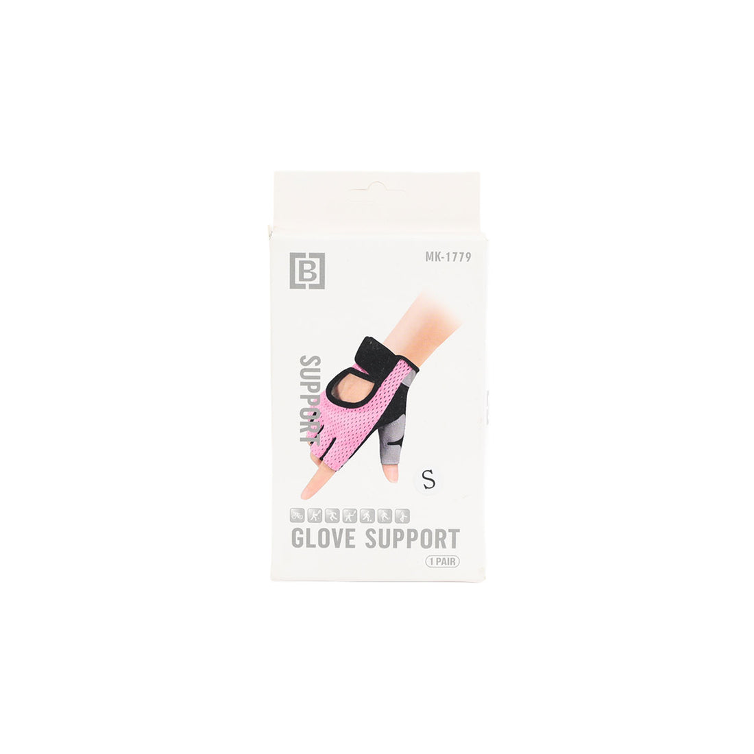 Pink Half-Finger Sports Support Gloves 2