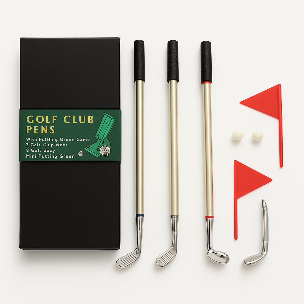 Elegant Golf Club Pens - Set of 3