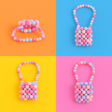 Colorful Acrylic Beaded Handbag – Mini 83x83mm