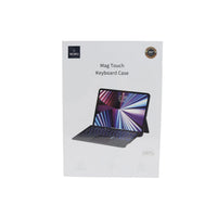MAG TOUCH iPad keyboard case with folio stand, dark fabric keys