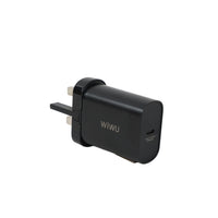 شاحن WiWU Wi-U001 سريع تايب سي UK بقوة 20 واط PD - أسود