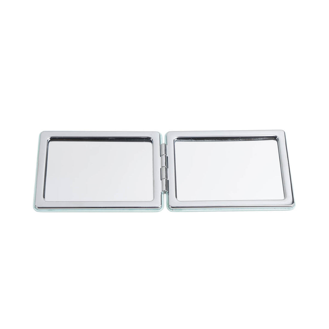 HiBobo double-sided small leather square mirror, open chrome frame