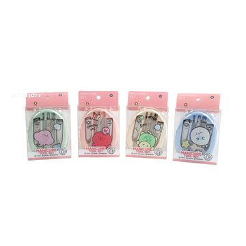 Assorted ocean-themed 5-piece manicure tool sets in pastel blister packs (4 designs shown)