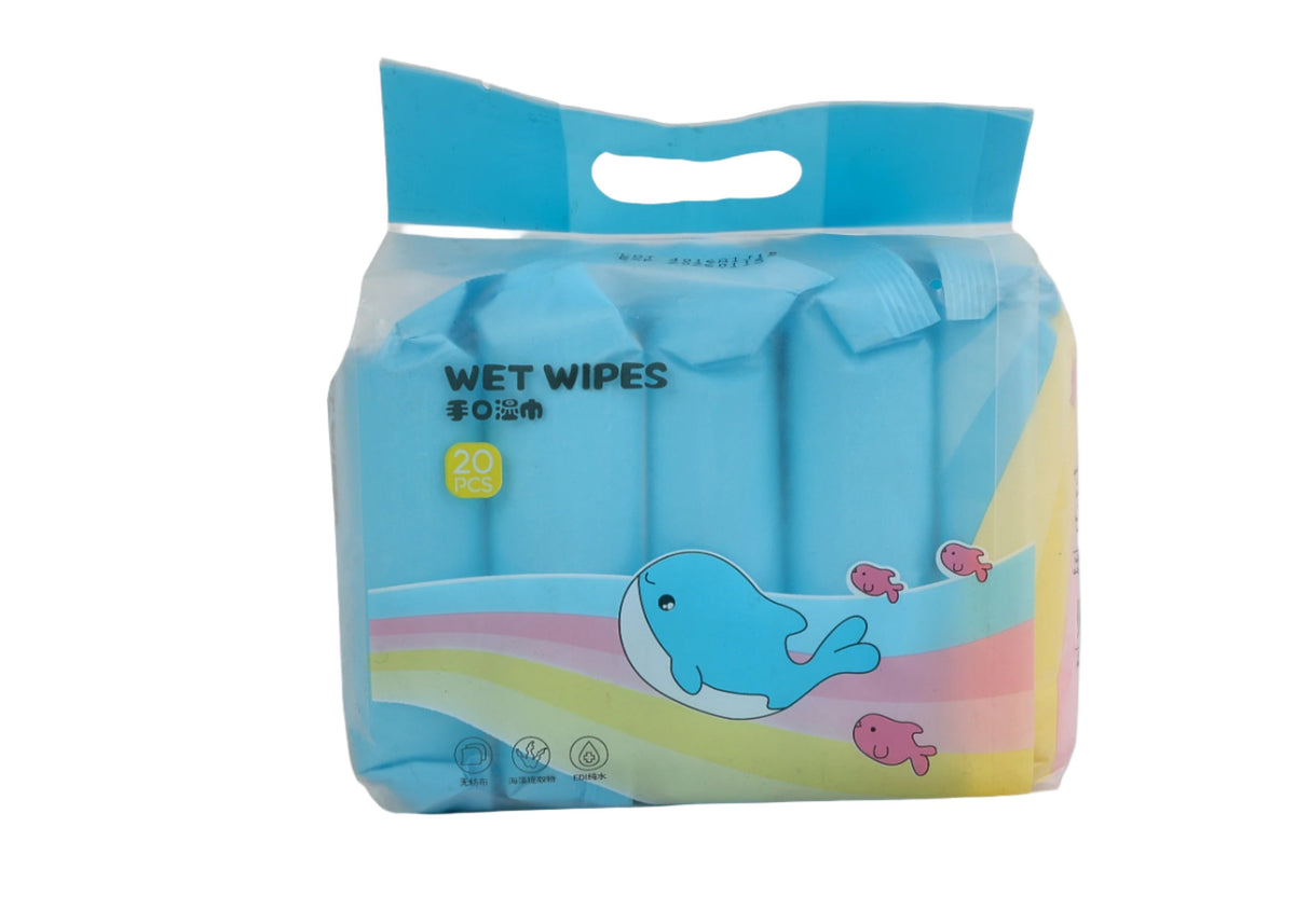 Cartoon wet wipes 20 pieces * 5 packs