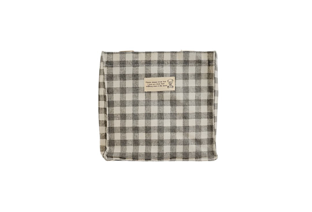 Fresh plaid hand bag lunch bag/Mixed