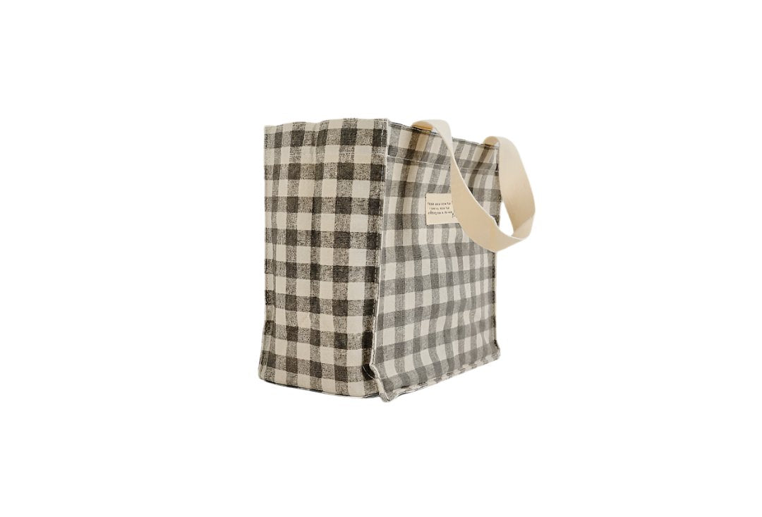 Fresh plaid hand bag lunch bag/Mixed