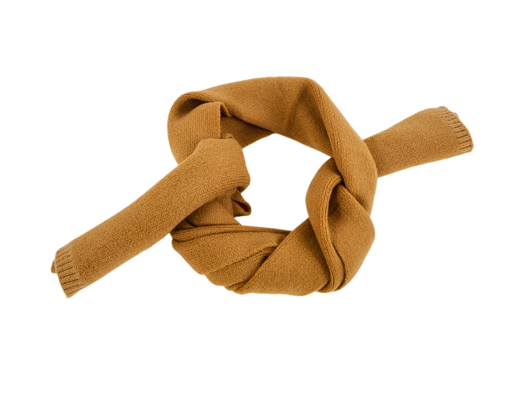 Knitted Letter Label Adult Thick Scarf\Khaki