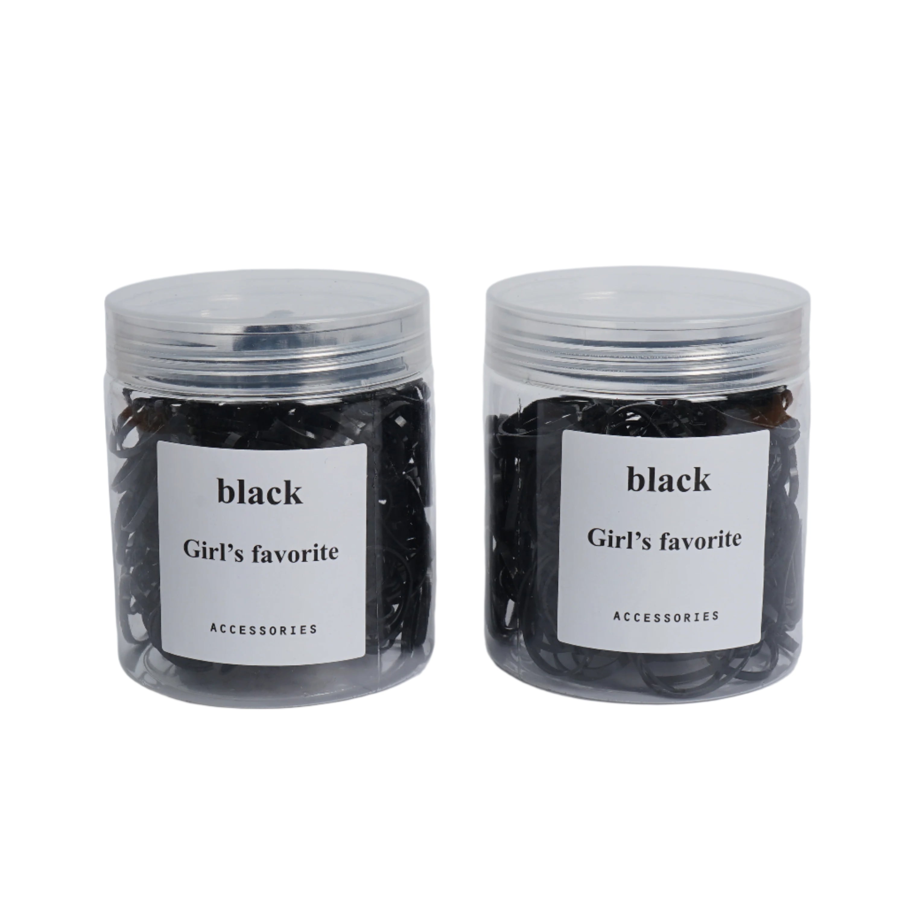1 - عبوة ربطات شعر سوداء