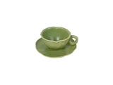 220ml Cream Color Floral Coffee Cup and Saucer Set/Mixed