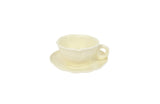 220ml Cream Color Floral Coffee Cup and Saucer Set/Mixed