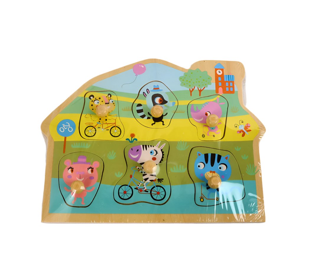 Animal home wooden puzzle