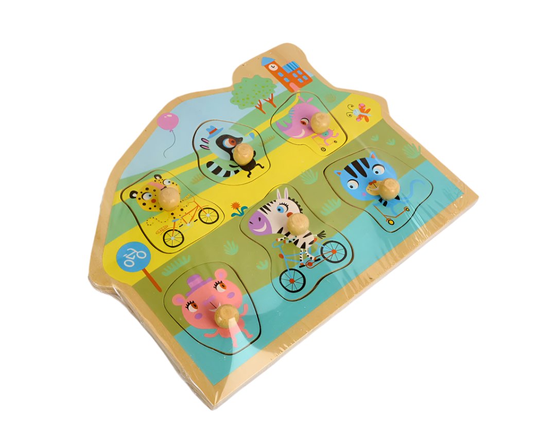 Animal home wooden puzzle