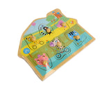 Animal home wooden puzzle