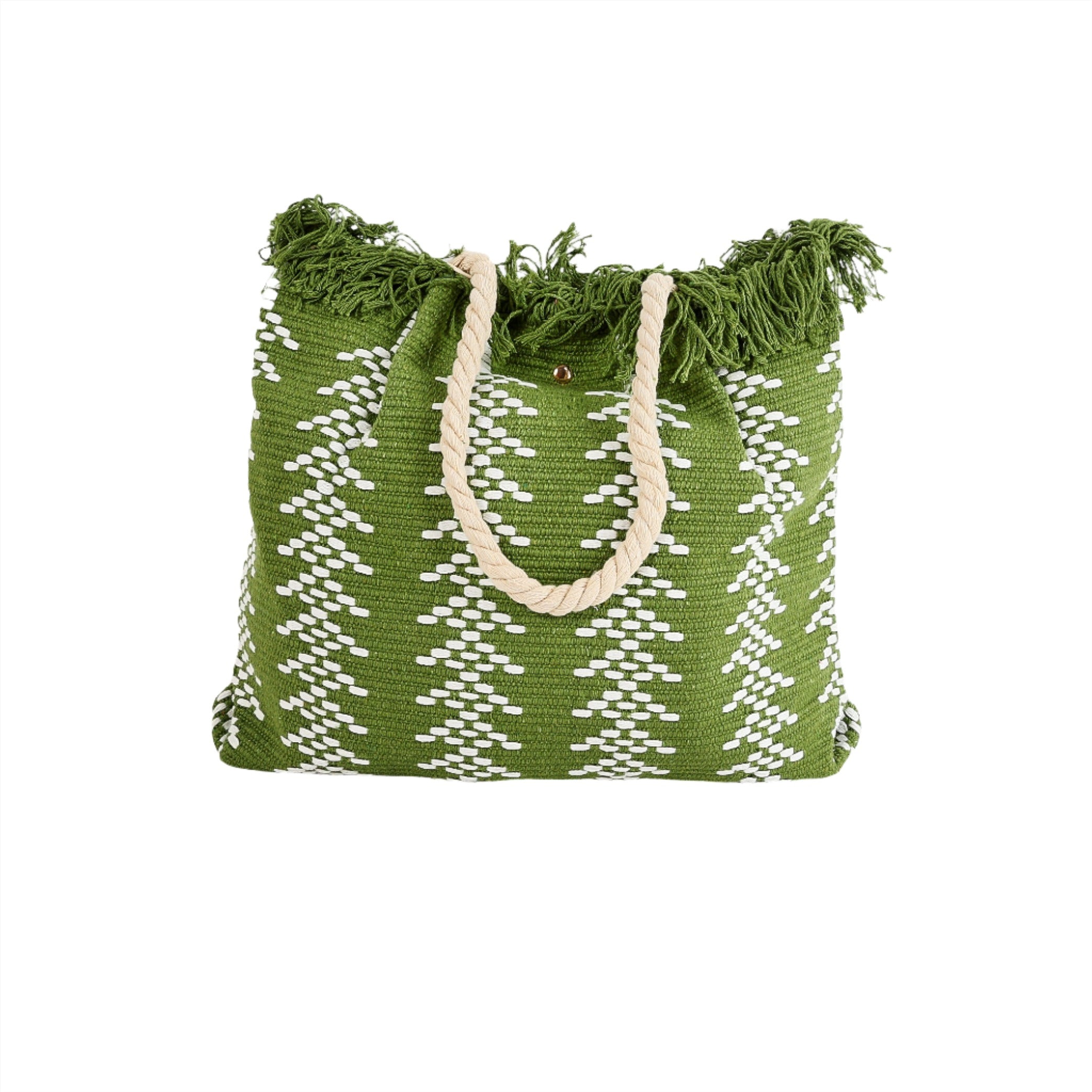 Mori knitted large canvas shoulder bag/mix