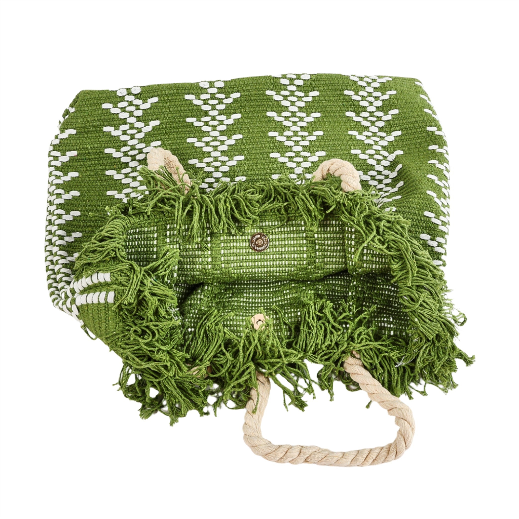 Mori knitted large canvas shoulder bag/mix