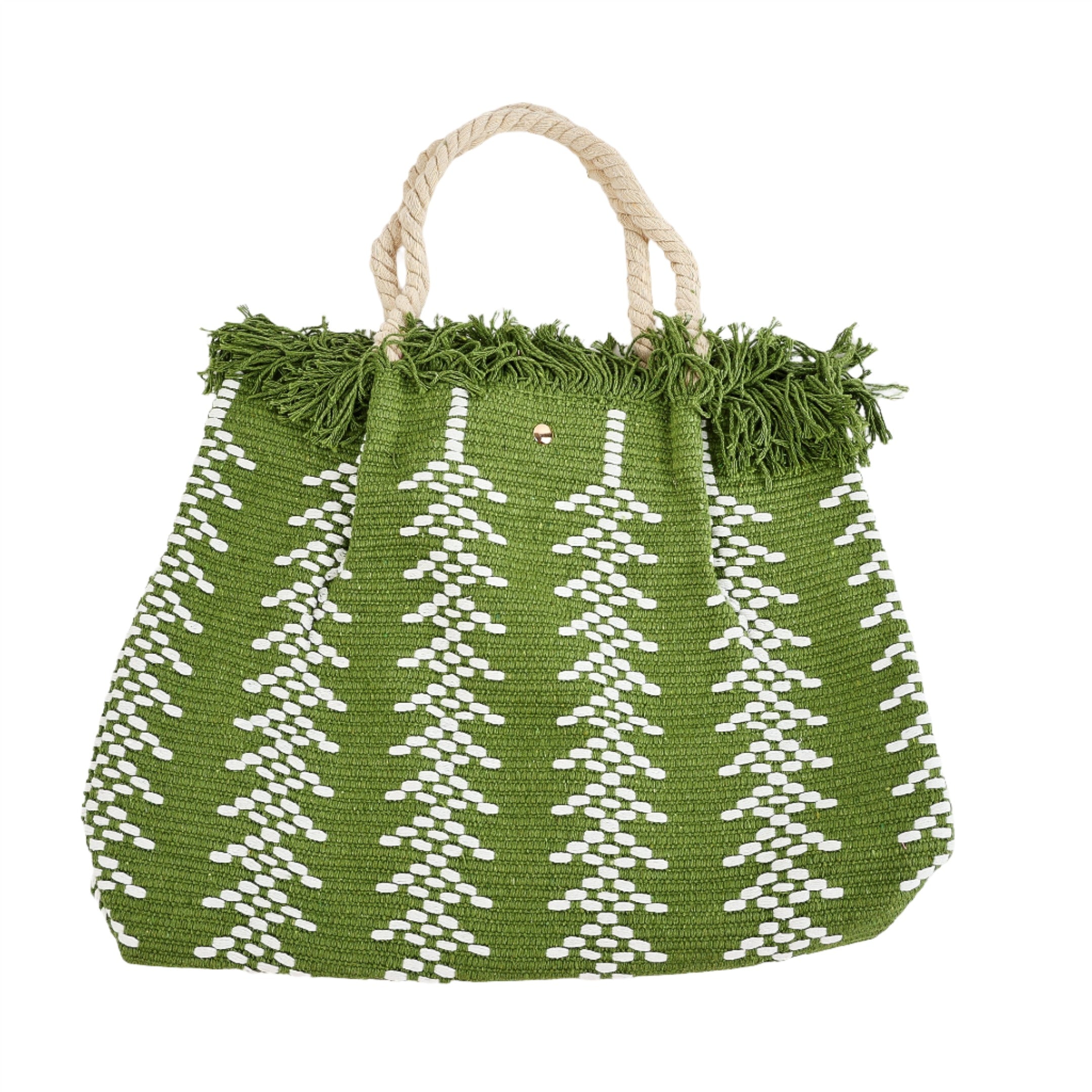 Mori knitted large canvas shoulder bag/mix