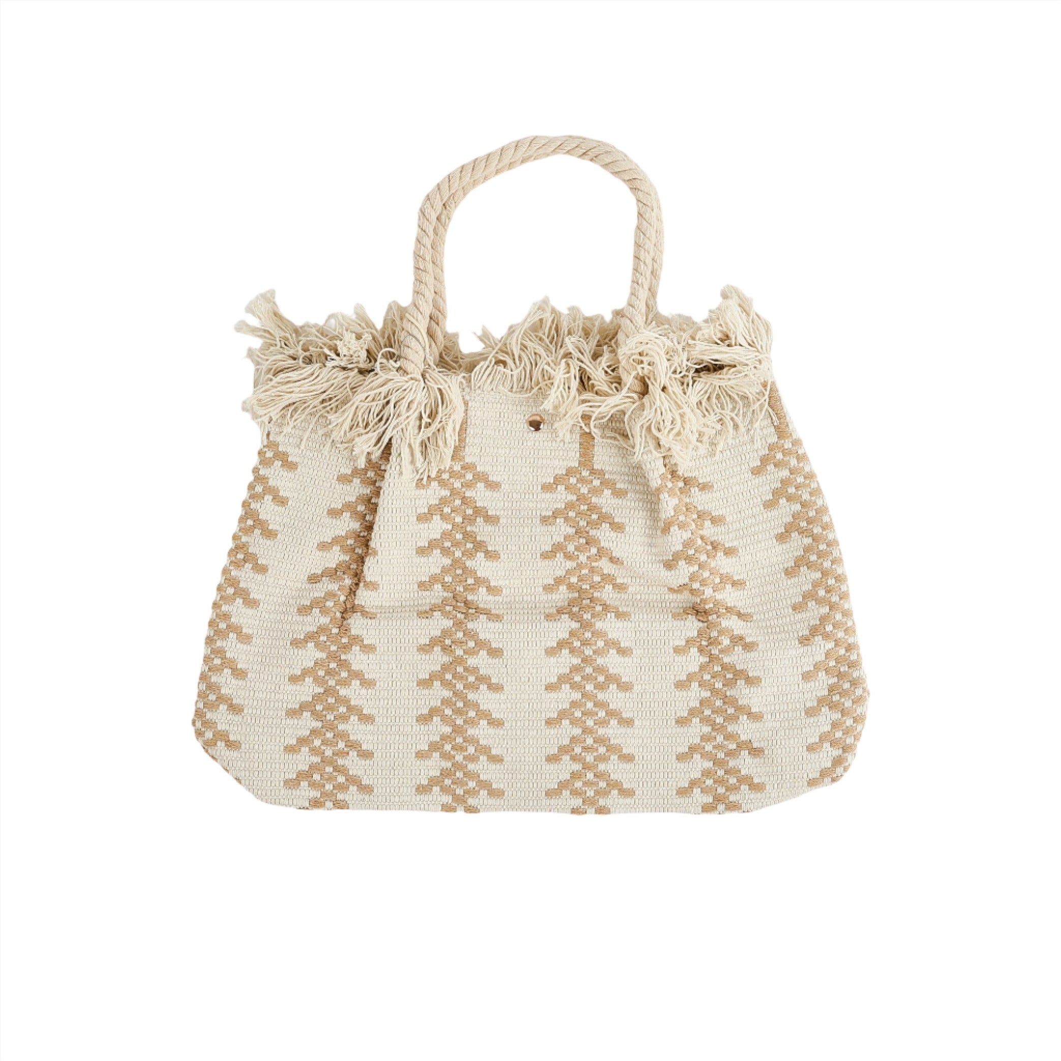 Mori knitted large canvas shoulder bag/mix