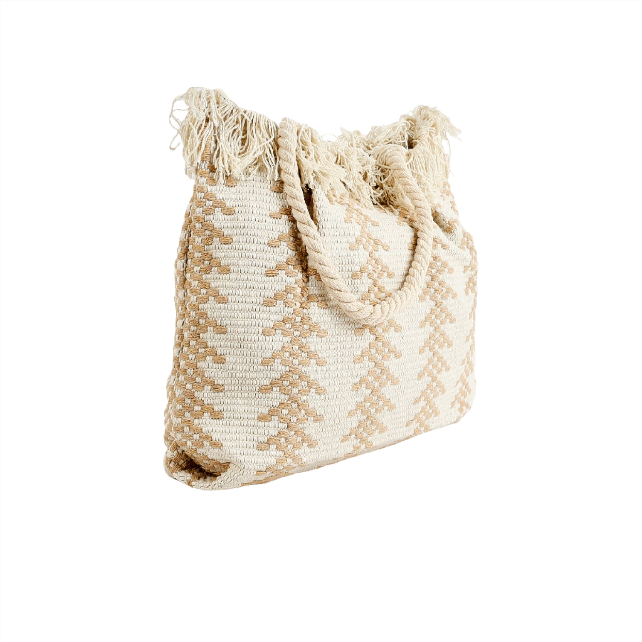 Mori knitted large canvas shoulder bag/mix