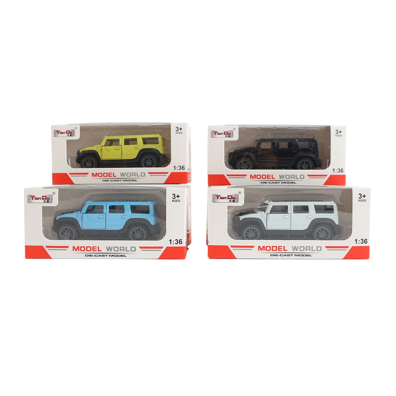 سيارة معدنية 1:36 من موديل وورلد – ألوان متعددة